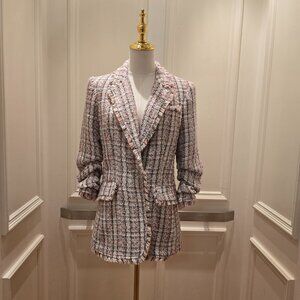Cinq á Sept Khloe Frayed Tweed Blazer